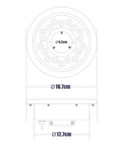 GloboStar® UNDERWATER-DENIS 90435 Υποβρύχιο Χωνευτό Φωτιστικό Σποτ Ειδικό για Σιντριβάνια – Πισίνες – Τζακούζι LED 9W 810lm 30° DC 24V Αδιάβροχο IP68 Φ16.7 x Υ7.5cm Θερμό Λευκό 2700K – Ανοξείδωτο Ατσάλι SS304 – 3 Years Warranty