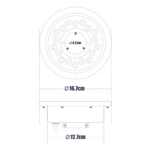 GloboStar® UNDERWATER-DENIS 90437 Υποβρύχιο Χωνευτό Φωτιστικό Σποτ Ειδικό για Σιντριβάνια – Πισίνες – Τζακούζι LED 9W 765lm 30° DC 24V Αδιάβροχο IP68 Φ16.7 x Υ7.5cm RGBW DMX512 – Ανοξείδωτο Ατσάλι SS304 – 3 Years Warranty