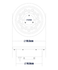 GloboStar® UNDERWATER-DENIS 90438 Υποβρύχιο Χωνευτό Φωτιστικό Σποτ Ειδικό για Σιντριβάνια – Πισίνες – Τζακούζι LED 12W 1080lm 30° DC 24V Αδιάβροχο IP68 Φ19.5 x Υ7.5cm Θερμό Λευκό 2700K – Ανοξείδωτο Ατσάλι SS304 – 3 Years Warranty