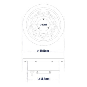 GloboStar® UNDERWATER-DENIS 90438 Υποβρύχιο Χωνευτό Φωτιστικό Σποτ Ειδικό για Σιντριβάνια – Πισίνες – Τζακούζι LED 12W 1080lm 30° DC 24V Αδιάβροχο IP68 Φ19.5 x Υ7.5cm Θερμό Λευκό 2700K – Ανοξείδωτο Ατσάλι SS304 – 3 Years Warranty