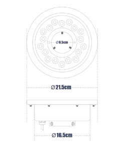GloboStar® UNDERWATER-DENIS 90443 Υποβρύχιο Χωνευτό Φωτιστικό Σποτ Ειδικό για Σιντριβάνια – Πισίνες – Τζακούζι LED 18W 1530lm 30° DC 24V Αδιάβροχο IP68 Φ21.5 x Υ8cm RGBW DMX512 – Ανοξείδωτο Ατσάλι SS304 – 3 Years Warranty