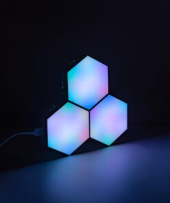 GloboStar® DIGIOCTA 90447 Σετ 3 Ψηφιακων LED RGB Φωτιστικών Κυψελών με Ψηφιακό Controller με WiFi Smart APP & Ασύρματο Χειριστήριο RF 2.4Ghz – LED SMD 5050 4.5W/Σετ 42PIXEL/Σετ 360lm/Σετ 120° DC 5V με USB 2.0 IP20 Πολύχρωμο RGB – Dimmable – Μ10.5 x Π10.5 x Υ3cm Ανά Κυψέλη – 2 Χρόνια Εγγύηση