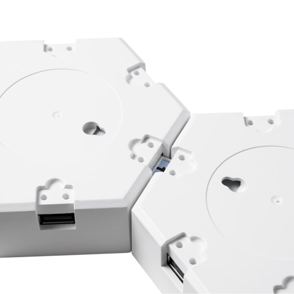 GloboStar® DIGIOCTA 90449 Σετ 12 Ψηφιακων LED RGB Φωτιστικών Κυψελών με Ψηφιακό Controller με WiFi Smart APP & Ασύρματο Χειριστήριο RF 2.4Ghz – LED SMD 5050 18W/Σετ 168PIXEL/Σετ 1440lm/Σετ 120° DC 5V με USB 2.0 IP20 Πολύχρωμο RGB – Dimmable – Μ10.5 x Π10.5 x Υ3cm Ανά Κυψέλη – 2 Χρόνια Εγγύηση