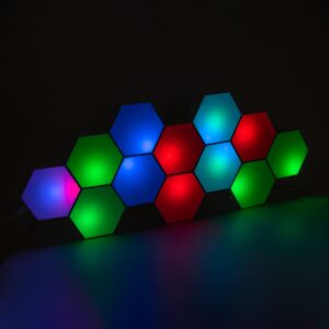GloboStar® DIGIOCTA 90449 Σετ 12 Ψηφιακων LED RGB Φωτιστικών Κυψελών με Ψηφιακό Controller με WiFi Smart APP & Ασύρματο Χειριστήριο RF 2.4Ghz – LED SMD 5050 18W/Σετ 168PIXEL/Σετ 1440lm/Σετ 120° DC 5V με USB 2.0 IP20 Πολύχρωμο RGB – Dimmable – Μ10.5 x Π10.5 x Υ3cm Ανά Κυψέλη – 2 Χρόνια Εγγύηση