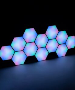 GloboStar® DIGIOCTA 90449 Σετ 12 Ψηφιακων LED RGB Φωτιστικών Κυψελών με Ψηφιακό Controller με WiFi Smart APP & Ασύρματο Χειριστήριο RF 2.4Ghz – LED SMD 5050 18W/Σετ 168PIXEL/Σετ 1440lm/Σετ 120° DC 5V με USB 2.0 IP20 Πολύχρωμο RGB – Dimmable – Μ10.5 x Π10.5 x Υ3cm Ανά Κυψέλη – 2 Χρόνια Εγγύηση