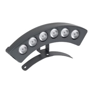 GloboStar® TREELIGHT-PLANTE 90459 Κυρτή Μπάρα Φωτισμού Wall Washer Ειδική για Φυτά – Δέντρα LED 6W 630lm 15° DC 24V Αδιάβροχο IP67 Μ18 x Π3.7 x Υ7.5cm RGBW DMX512 – Γκρι Ανθρακί – 3 Years Warranty