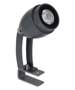 GloboStar® TREELIGHT-TREEGAL 90463 Σποτ Φωτισμού Ειδικό για Φυτά – Δέντρα με Βάση Μπετού & Κορμού LED 3W 315lm 15° DC 24V Αδιάβροχο IP67 Φ5 x Υ14.7cm RGBW DMX512 – Γκρι Ανθρακί – 3 Years Warranty