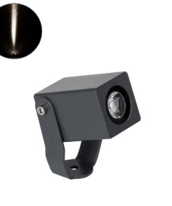 GloboStar® TREELIGHT-TREEMARO 90473 Σποτ Φωτισμού Ειδικό για Φυτά – Δέντρα LED 3W 345lm 8° DC 24V Αδιάβροχο IP67 Μ3.5 x Π6.4 x Υ10cm Φυσικό Λευκό 4500K – Γκρι Ανθρακί – 3 Years Warranty