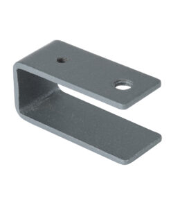 GloboStar® 90476 Βάση Αλουμίνιου για Στήριξη σε Ιμάντα (U) Τοποθέτησης για Σποτ και Προβολείς Αρχιτεκτονικού Φωτισμού Φυτών και Δέντρων Γκρι Ανθρακί Μ4.3 x Π1.8 x Υ2cm