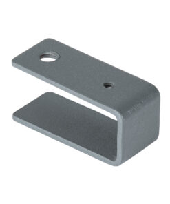 GloboStar® 90476 Βάση Αλουμίνιου για Στήριξη σε Ιμάντα (U) Τοποθέτησης για Σποτ και Προβολείς Αρχιτεκτονικού Φωτισμού Φυτών και Δέντρων Γκρι Ανθρακί Μ4.3 x Π1.8 x Υ2cm