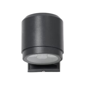 GloboStar® WALLLIGHT-SONA 90481 Φωτιστικό Τοίχου – Απλίκα LED 12W 1080lm 5° DC 24V Αδιάβροχο IP67 Μ9.5 x Π13 x Υ11cm Θερμό Λευκό 2700K – Γκρι Ανθρακί – 3 Years Warranty