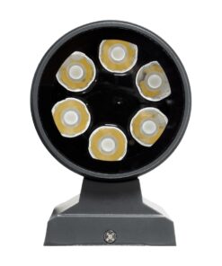 GloboStar® WALLLIGHT-SONA 90482 Φωτιστικό Τοίχου – Απλίκα LED 12W 1140lm 5° DC 24V Αδιάβροχο IP67 Μ9.5 x Π13 x Υ11cm Φυσικό Λευκό 4500K – Γκρι Ανθρακί – 3 Years Warranty