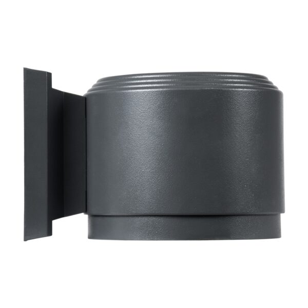 GloboStar® WALLLIGHT-GONA 90483 Φωτιστικό Τοίχου – Απλίκα LED 24W 2160lm 5° DC 24V Αδιάβροχο IP67 Μ13 x Π16.5 x Υ5cm Θερμό Λευκό 2700K – Γκρι Ανθρακί – 3 Years Warranty