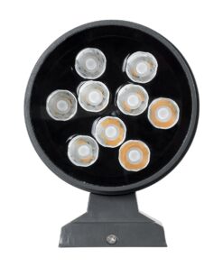 GloboStar® WALLLIGHT-GONA 90483 Φωτιστικό Τοίχου – Απλίκα LED 24W 2160lm 5° DC 24V Αδιάβροχο IP67 Μ13 x Π16.5 x Υ5cm Θερμό Λευκό 2700K – Γκρι Ανθρακί – 3 Years Warranty