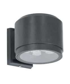 GloboStar® WALLLIGHT-GONA 90484 Φωτιστικό Τοίχου – Απλίκα LED 24W 2280lm 5° DC 24V Αδιάβροχο IP67 Μ13 x Π16.5 x Υ5cm Φυσικό Λευκό 4500K – Γκρι Ανθρακί – 3 Years Warranty