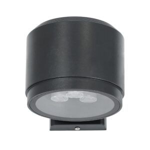 GloboStar® WALLLIGHT-GONA 90484 Φωτιστικό Τοίχου – Απλίκα LED 24W 2280lm 5° DC 24V Αδιάβροχο IP67 Μ13 x Π16.5 x Υ5cm Φυσικό Λευκό 4500K – Γκρι Ανθρακί – 3 Years Warranty