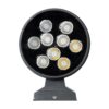 GloboStar® WALLLIGHT-GONA 90484 Φωτιστικό Τοίχου – Απλίκα LED 24W 2280lm 5° DC 24V Αδιάβροχο IP67 Μ13 x Π16.5 x Υ5cm Φυσικό Λευκό 4500K – Γκρι Ανθρακί – 3 Years Warranty