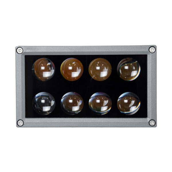 GloboStar® FLOOD-DENA 90485 Επιτοίχιος Προβολέας Wall Washer για Φωτισμό Κτιρίων – Απλίκα & Δαπέδου LED 16W 1440lm 5° DC 24V Αδιάβροχο IP67 Μ15.5 x Π13 x Υ9.1cm Θερμό Λευκό 2700K – Γκρι Ανθρακί – 3 Years Warranty