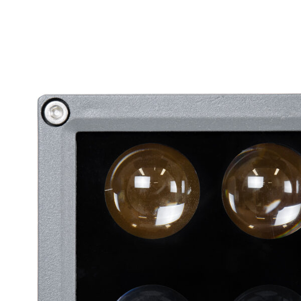 GloboStar® FLOOD-DENA 90485 Επιτοίχιος Προβολέας Wall Washer για Φωτισμό Κτιρίων – Απλίκα & Δαπέδου LED 16W 1440lm 5° DC 24V Αδιάβροχο IP67 Μ15.5 x Π13 x Υ9.1cm Θερμό Λευκό 2700K – Γκρι Ανθρακί – 3 Years Warranty