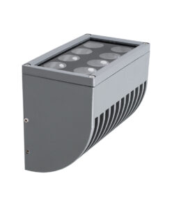 GloboStar® FLOOD-DENA 90486 Επιτοίχιος Προβολέας Wall Washer για Φωτισμό Κτιρίων – Απλίκα & Δαπέδου LED 16W 1520lm 5° DC 24V Αδιάβροχο IP67 Μ15.5 x Π13 x Υ9.1cm Φυσικό Λευκό 4500K – Γκρι Ανθρακί – 3 Years Warranty