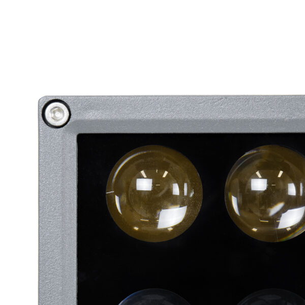 GloboStar® FLOOD-DENA 90486 Επιτοίχιος Προβολέας Wall Washer για Φωτισμό Κτιρίων – Απλίκα & Δαπέδου LED 16W 1520lm 5° DC 24V Αδιάβροχο IP67 Μ15.5 x Π13 x Υ9.1cm Φυσικό Λευκό 4500K – Γκρι Ανθρακί – 3 Years Warranty