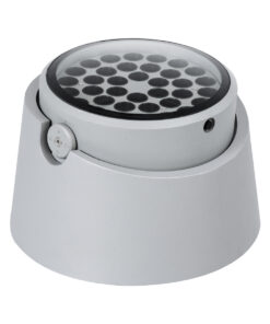 GloboStar® FLOOD-RANA 90491 Κινούμενος Προβολέας – Σποτ Φωτισμού Wall Washer για Φωτισμό Κτιρίων LED 60W 5400lm 5° DC 24V Αδιάβροχο IP67 Φ30 x Υ21cm Θερμό Λευκό 2700K – Γκρι – 3 Years Warranty