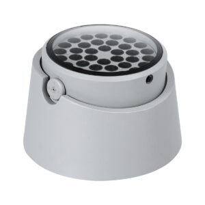 GloboStar® FLOOD-RANA 90492 Κινούμενος Προβολέας – Σποτ Φωτισμού Wall Washer για Φωτισμό Κτιρίων LED 60W 5700lm 5° DC 24V Αδιάβροχο IP67 Φ30 x Υ21cm Φυσικό Λευκό 4500K – Γκρι – 3 Years Warranty