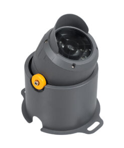 GloboStar® FLOOD-SIMA 90493 Κινούμενος Προβολέας – Σποτ Φωτισμού Wall Washer με Αντιθαμβωτική Γρίλια για Φωτισμό Κτιρίων LED 24W 2160lm 30° DC 24V Αδιάβροχο IP67 Μ14.5 x Π24.2 x Υ22.5cm Θερμό Λευκό 2700K – Γκρι Ανθρακί – 3 Years Warranty