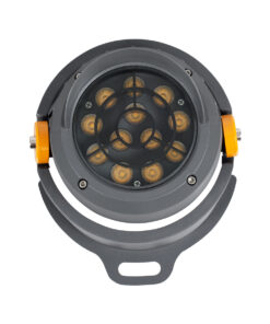 GloboStar® FLOOD-SIMA 90493 Κινούμενος Προβολέας – Σποτ Φωτισμού Wall Washer με Αντιθαμβωτική Γρίλια για Φωτισμό Κτιρίων LED 24W 2160lm 30° DC 24V Αδιάβροχο IP67 Μ14.5 x Π24.2 x Υ22.5cm Θερμό Λευκό 2700K – Γκρι Ανθρακί – 3 Years Warranty