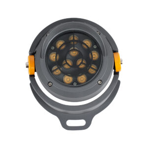 GloboStar® FLOOD-SIMA 90493 Κινούμενος Προβολέας – Σποτ Φωτισμού Wall Washer με Αντιθαμβωτική Γρίλια για Φωτισμό Κτιρίων LED 24W 2160lm 30° DC 24V Αδιάβροχο IP67 Μ14.5 x Π24.2 x Υ22.5cm Θερμό Λευκό 2700K – Γκρι Ανθρακί – 3 Years Warranty