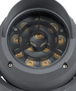 GloboStar® FLOOD-SIMA 90493 Κινούμενος Προβολέας – Σποτ Φωτισμού Wall Washer με Αντιθαμβωτική Γρίλια για Φωτισμό Κτιρίων LED 24W 2160lm 30° DC 24V Αδιάβροχο IP67 Μ14.5 x Π24.2 x Υ22.5cm Θερμό Λευκό 2700K – Γκρι Ανθρακί – 3 Years Warranty