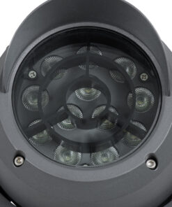 GloboStar® FLOOD-SIMA 90494 Κινούμενος Προβολέας – Σποτ Φωτισμού Wall Washer με Αντιθαμβωτική Γρίλια για Φωτισμό Κτιρίων LED 24W 2040lm 30° DC 24V Αδιάβροχο IP67 Μ14.5 x Π24.2 x Υ22.5cm RGBW DMX512 – Γκρι Ανθρακί – 3 Years Warranty