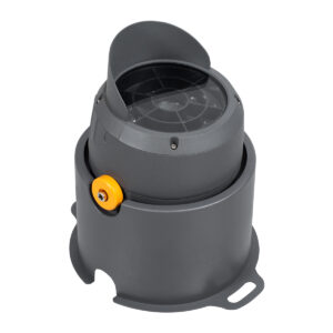 GloboStar® FLOOD-SIMA 90495 Κινούμενος Προβολέας – Σποτ Φωτισμού Wall Washer με Αντιθαμβωτική Γρίλια για Φωτισμό Κτιρίων LED 36W 3240lm 30° DC 24V Αδιάβροχο IP67 Μ21 x Π26 x Υ27cm Θερμό Λευκό 2700K – Γκρι Ανθρακί – 3 Years Warranty