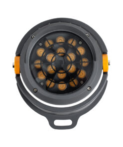 GloboStar® FLOOD-SIMA 90495 Κινούμενος Προβολέας – Σποτ Φωτισμού Wall Washer με Αντιθαμβωτική Γρίλια για Φωτισμό Κτιρίων LED 36W 3240lm 30° DC 24V Αδιάβροχο IP67 Μ21 x Π26 x Υ27cm Θερμό Λευκό 2700K – Γκρι Ανθρακί – 3 Years Warranty