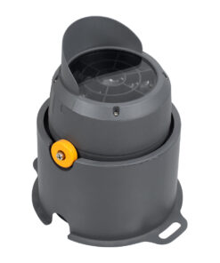 GloboStar® FLOOD-SIMA 90496 Κινούμενος Προβολέας – Σποτ Φωτισμού Wall Washer με Αντιθαμβωτική Γρίλια για Φωτισμό Κτιρίων LED 36W 3060lm 30° DC 24V Αδιάβροχο IP67 Μ21 x Π26 x Υ27cm RGBW DMX512 – Γκρι Ανθρακί – 3 Years Warranty