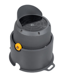 GloboStar® FLOOD-SIMA 90497 Κινούμενος Προβολέας – Σποτ Φωτισμού Wall Washer με Αντιθαμβωτική Γρίλια για Φωτισμό Κτιρίων LED 60W 5400lm 30° DC 24V Αδιάβροχο IP67 Μ29 x Π24 x Υ28.5cm Θερμό Λευκό 2700K – Γκρι Ανθρακί – 3 Years Warranty