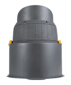 GloboStar® FLOOD-SIMA 90497 Κινούμενος Προβολέας – Σποτ Φωτισμού Wall Washer με Αντιθαμβωτική Γρίλια για Φωτισμό Κτιρίων LED 60W 5400lm 30° DC 24V Αδιάβροχο IP67 Μ29 x Π24 x Υ28.5cm Θερμό Λευκό 2700K – Γκρι Ανθρακί – 3 Years Warranty