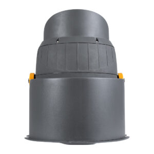 GloboStar® FLOOD-SIMA 90497 Κινούμενος Προβολέας – Σποτ Φωτισμού Wall Washer με Αντιθαμβωτική Γρίλια για Φωτισμό Κτιρίων LED 60W 5400lm 30° DC 24V Αδιάβροχο IP67 Μ29 x Π24 x Υ28.5cm Θερμό Λευκό 2700K – Γκρι Ανθρακί – 3 Years Warranty