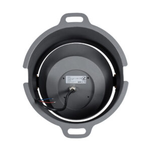 GloboStar® FLOOD-SIMA 90497 Κινούμενος Προβολέας – Σποτ Φωτισμού Wall Washer με Αντιθαμβωτική Γρίλια για Φωτισμό Κτιρίων LED 60W 5400lm 30° DC 24V Αδιάβροχο IP67 Μ29 x Π24 x Υ28.5cm Θερμό Λευκό 2700K – Γκρι Ανθρακί – 3 Years Warranty