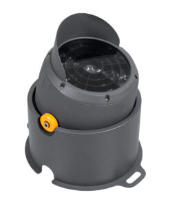 GloboStar® FLOOD-SIMA 90498 Κινούμενος Προβολέας – Σποτ Φωτισμού Wall Washer με Αντιθαμβωτική Γρίλια για Φωτισμό Κτιρίων LED 60W 5100lm 30° DC 24V Αδιάβροχο IP67 Μ29 x Π24 x Υ28.5cm RGBW DMX512 – Γκρι Ανθρακί – 3 Years Warranty