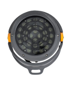 GloboStar® FLOOD-SIMA 90498 Κινούμενος Προβολέας – Σποτ Φωτισμού Wall Washer με Αντιθαμβωτική Γρίλια για Φωτισμό Κτιρίων LED 60W 5100lm 30° DC 24V Αδιάβροχο IP67 Μ29 x Π24 x Υ28.5cm RGBW DMX512 – Γκρι Ανθρακί – 3 Years Warranty