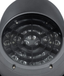 GloboStar® FLOOD-SIMA 90498 Κινούμενος Προβολέας – Σποτ Φωτισμού Wall Washer με Αντιθαμβωτική Γρίλια για Φωτισμό Κτιρίων LED 60W 5100lm 30° DC 24V Αδιάβροχο IP67 Μ29 x Π24 x Υ28.5cm RGBW DMX512 – Γκρι Ανθρακί – 3 Years Warranty