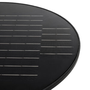 GloboStar® PARK 90501 Αυτόνομο Αδιάβροχο IP67 Ηλιακό Φωτοβολταϊκό Φωτιστικό Στύλου / Κολώνας Πλατείας LED 25W με Ανιχνευτή Κίνησης, Αισθητήρα Νυχτός και Ασύρματο Χειριστήριο Θερμό Λευκό 2700K Φ50 x Υ20cm