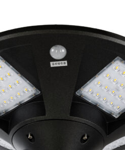 GloboStar® PARK 90501 Αυτόνομο Αδιάβροχο IP67 Ηλιακό Φωτοβολταϊκό Φωτιστικό Στύλου / Κολώνας Πλατείας LED 25W με Ανιχνευτή Κίνησης, Αισθητήρα Νυχτός και Ασύρματο Χειριστήριο Θερμό Λευκό 2700K Φ50 x Υ20cm