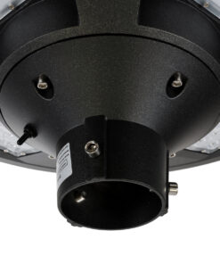 GloboStar® PARK 90501 Αυτόνομο Αδιάβροχο IP67 Ηλιακό Φωτοβολταϊκό Φωτιστικό Στύλου / Κολώνας Πλατείας LED 25W με Ανιχνευτή Κίνησης, Αισθητήρα Νυχτός και Ασύρματο Χειριστήριο Θερμό Λευκό 2700K Φ50 x Υ20cm