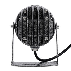 GloboStar® SPOT-XENIA 90509 Σποτ Φωτισμου Wall Washer LED 16W 1600lm 3° DC 24V Αδιάβροχο IP65 Φ9 x Υ12cm Ψυχρό Λευκό 6000K – Σφυρήλατο Γκρι – 3 Years Warranty