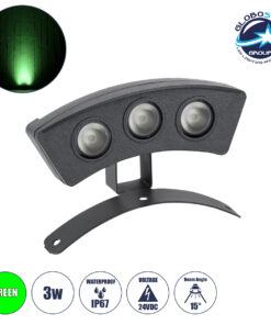 GloboStar® TREELIGHT-PLANTE 90517 Κυρτή Μπάρα Φωτισμού Wall Washer Ειδική για Φυτά – Δέντρα LED 3W 240lm 15° DC 24V Αδιάβροχο IP67 Μ11 x Π3 x Υ8.2cm Πράσινο – Γκρι Ανθρακί – 3 Years Warranty