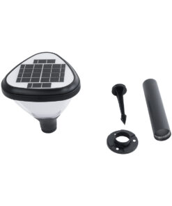 GloboStar® SOLARMIS 90521 LED Solar Bollard Light Κολωνάκι Κήπου Εξωτερικού Χώρου 10W 180lm 120° με Ενσωματωμένο Φωτοβολταϊκό Panel 6V 5W & Επαναφορτιζόμενη Μπαταρία Li-ion 3.2V 6000mAh με Αισθητήρα Ημέρας-Νύχτας – Αδιάβροχο IP65 Φ26 x Υ60cm Ψυχρό Λευκό 6000K – 2 Χρόνια Εγγύηση