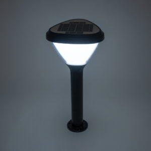 GloboStar® SOLARMIS 90521 LED Solar Bollard Light Κολωνάκι Κήπου Εξωτερικού Χώρου 10W 180lm 120° με Ενσωματωμένο Φωτοβολταϊκό Panel 6V 5W & Επαναφορτιζόμενη Μπαταρία Li-ion 3.2V 6000mAh με Αισθητήρα Ημέρας-Νύχτας – Αδιάβροχο IP65 Φ26 x Υ60cm Ψυχρό Λευκό 6000K – 2 Χρόνια Εγγύηση