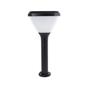 GloboStar® SOLARMIS 90521 LED Solar Bollard Light Κολωνάκι Κήπου Εξωτερικού Χώρου 10W 180lm 120° με Ενσωματωμένο Φωτοβολταϊκό Panel 6V 5W & Επαναφορτιζόμενη Μπαταρία Li-ion 3.2V 6000mAh με Αισθητήρα Ημέρας-Νύχτας – Αδιάβροχο IP65 Φ26 x Υ60cm Ψυχρό Λευκό 6000K – 2 Χρόνια Εγγύηση